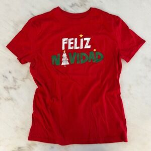 WonderShop Mens Feliz‎ Navidad T Shirt Red Short Sleeve Sleepwear Size M